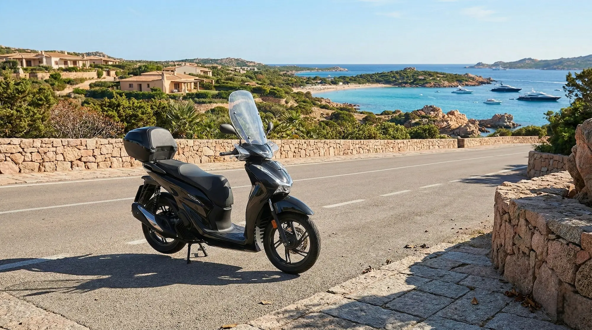 Noleggio protetto Honda SH 125 Olbia Costa Smeralda - KS Rent